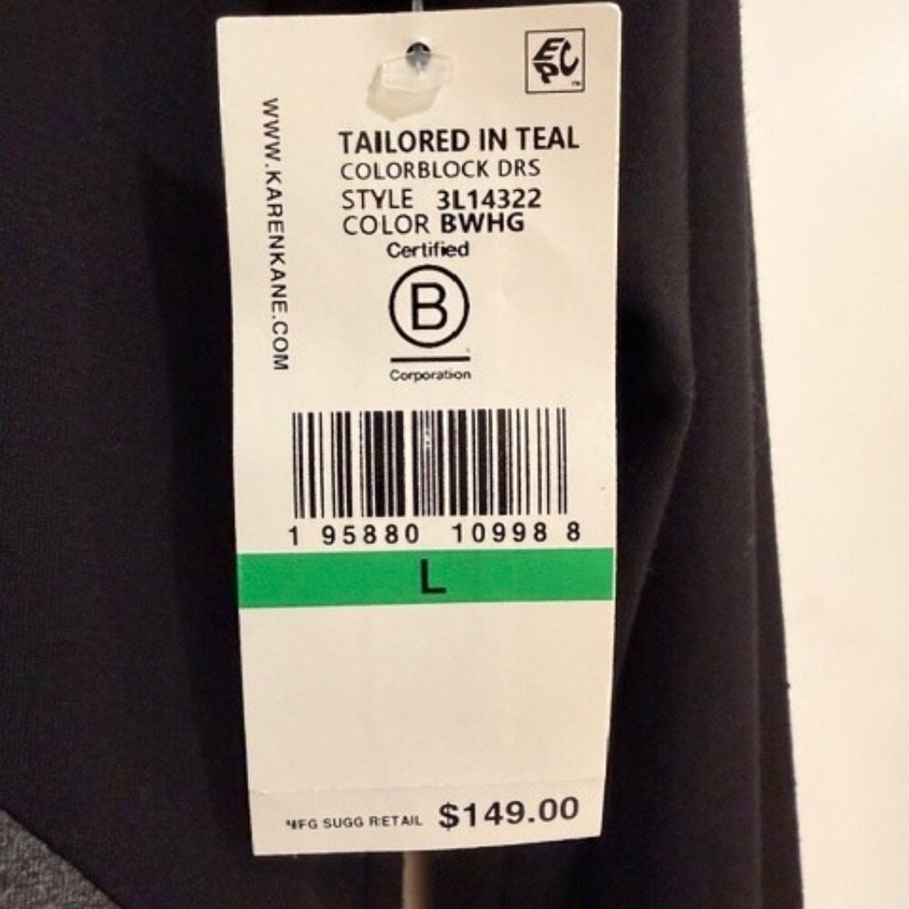 Karen Kane Colorblock Long Sleeve Maxi Dress - Picture 2 of 4